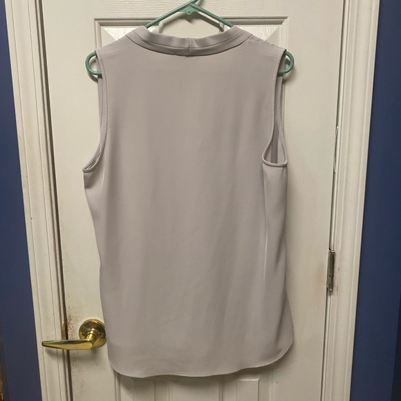 Calvin Klein Gathered V-Neck Sleeveless Top grey size L - Picture 3 of 8